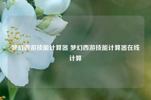 梦幻西游技能计算器 梦幻西游技能计算器在线计算-第1张图片